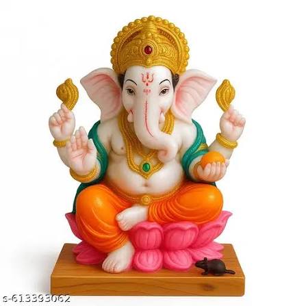 Handcrafted eco-friendly clay Ganesh idol made by Johit Eco Ganesh